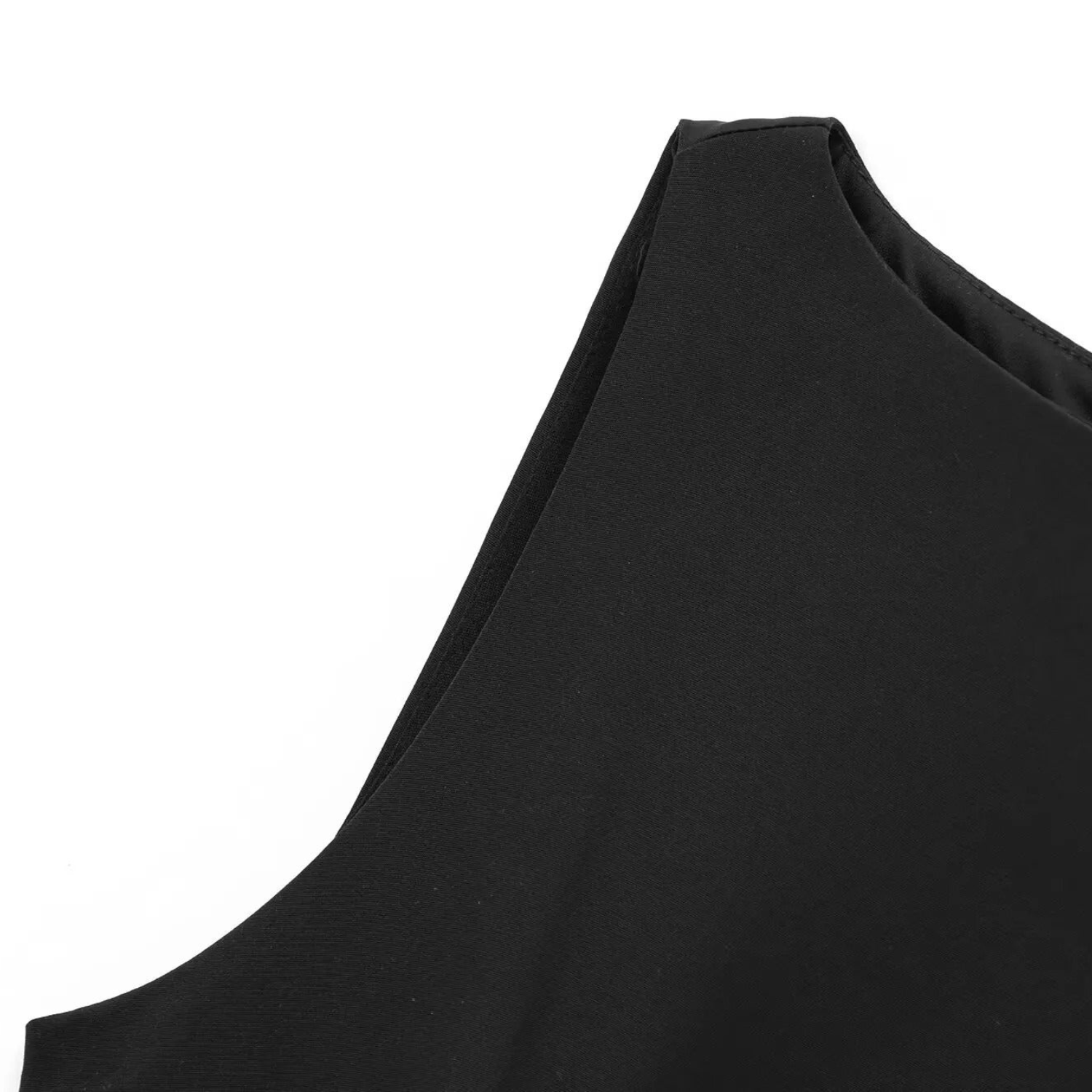 Eliza | Black Sleeveless Mini Dress with Feather Details