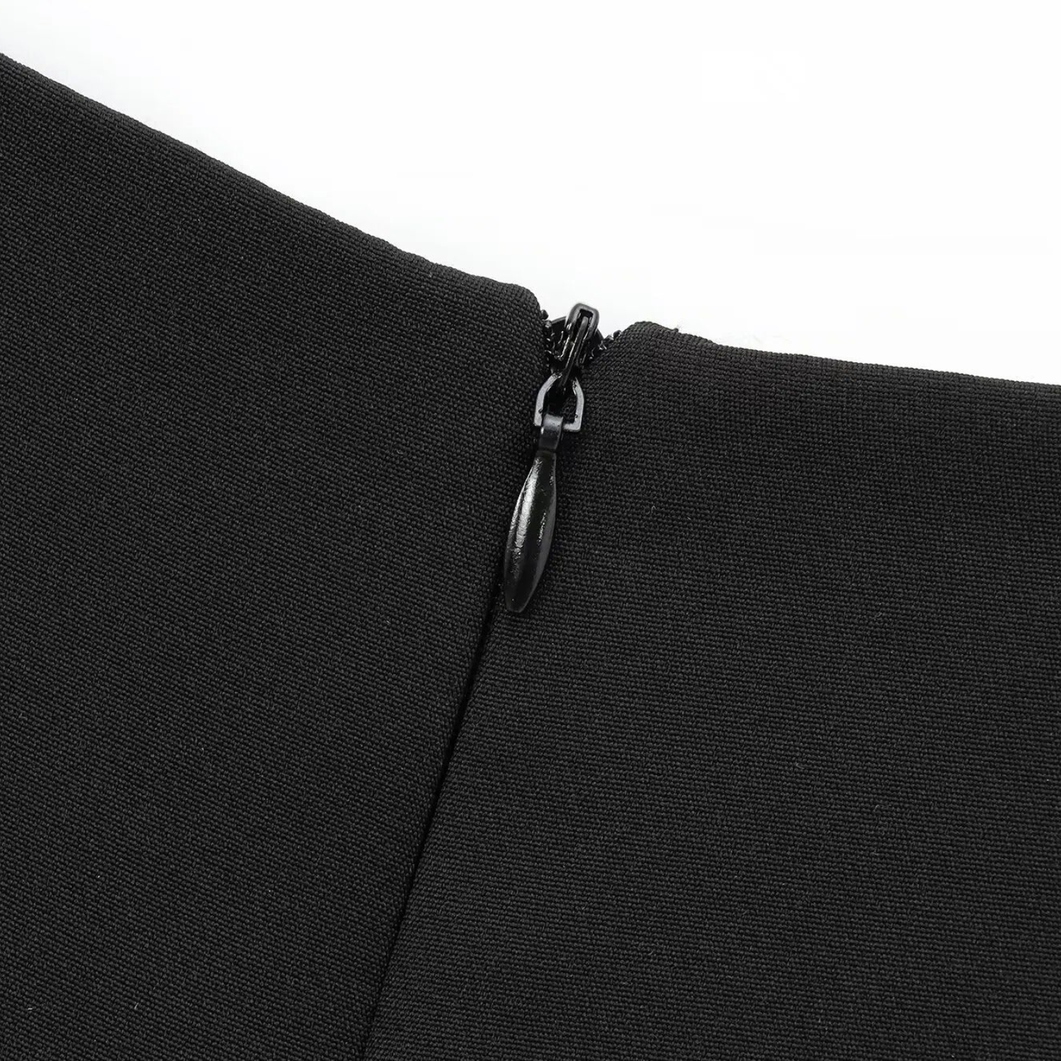 Eliza | Black Sleeveless Mini Dress with Feather Details